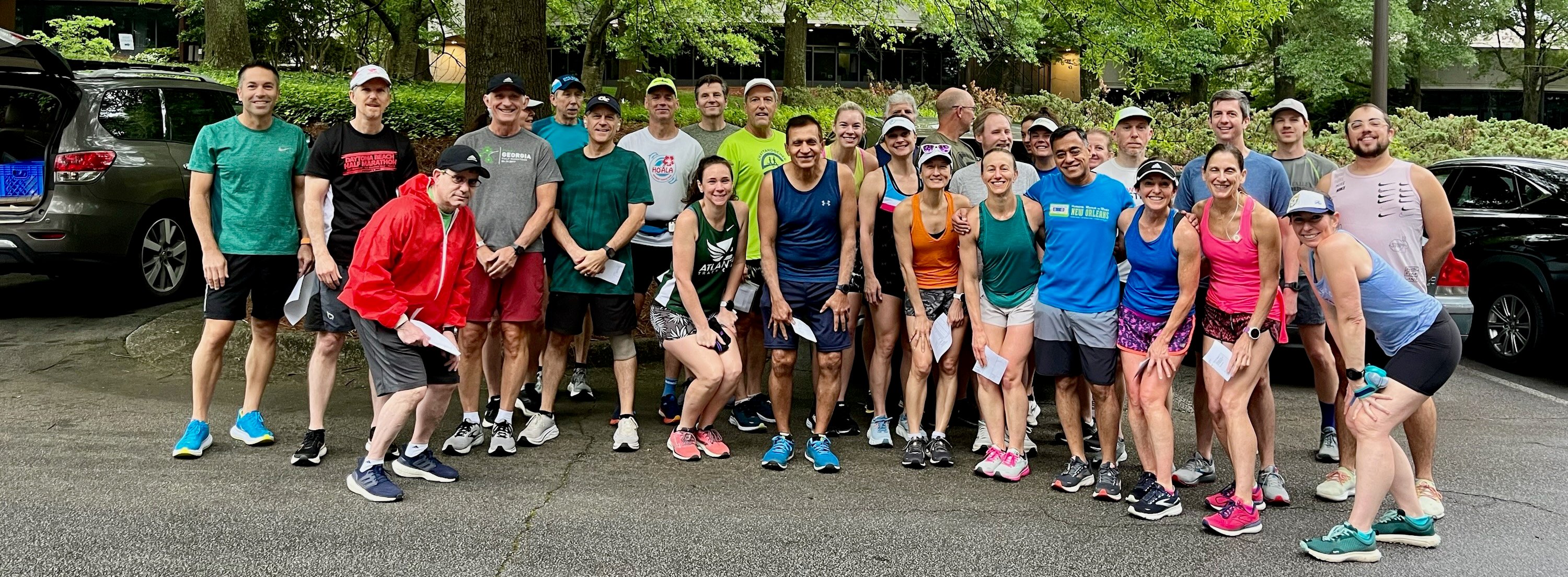 Club members at a run in Midtown Atlanta.